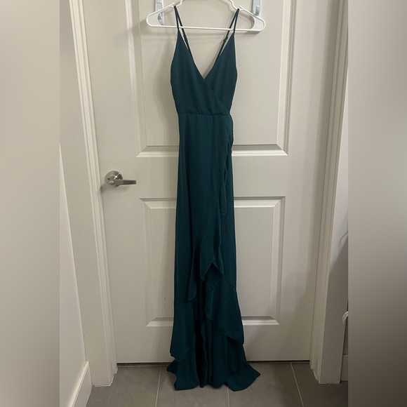 SHEIN High-Low Ruffle Wrap Dress - Picture 3 of 10